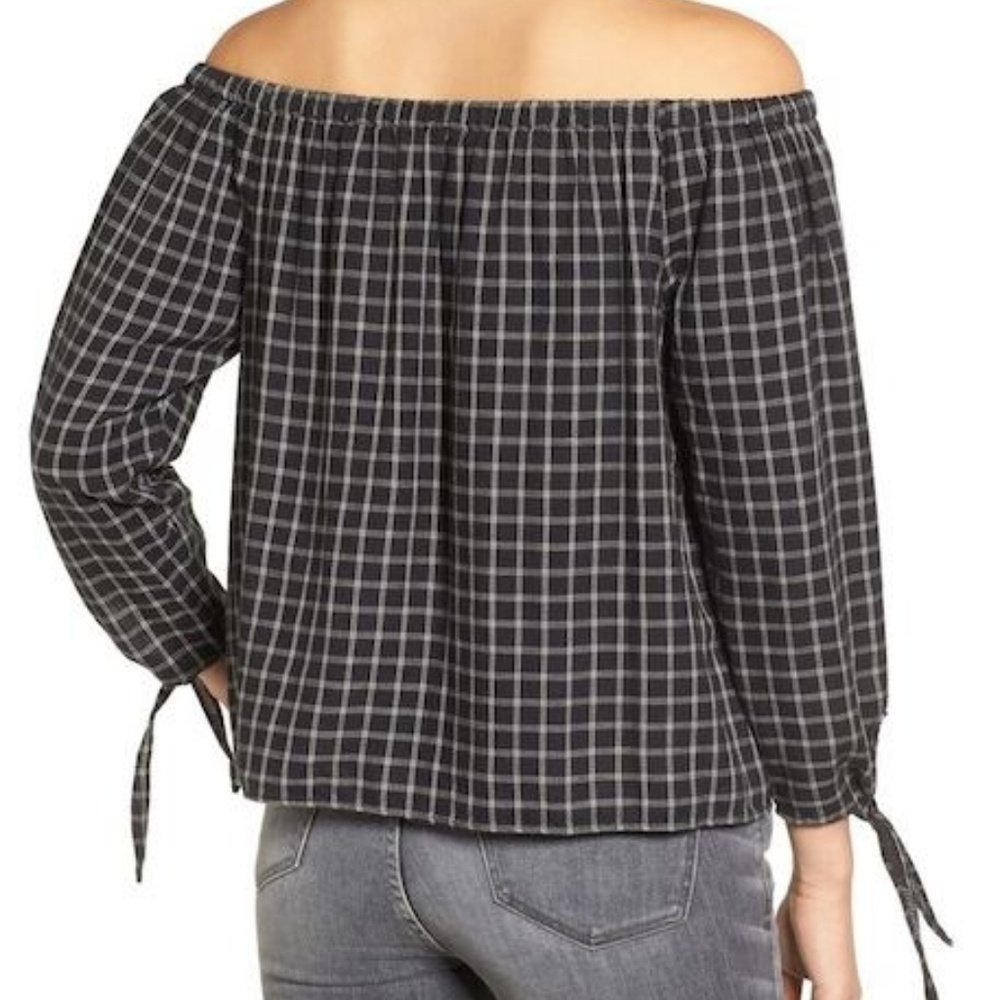 Madewell black & white check top size small 009 - Picture 5 of 5